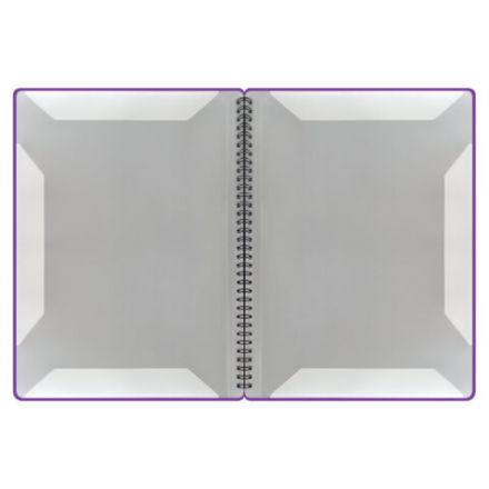 Папка-тетрадь для нот А4, 20 вкладышей на 40 страниц, на гребне, пластик, ФИОЛЕТОВАЯ, BRAUBERG, 404645