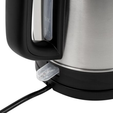 Чайник BRASSON (БРАССОН) KT-040, 1,7 л, 2200 Вт, индикатор уровня воды, сталь, черный, 455192