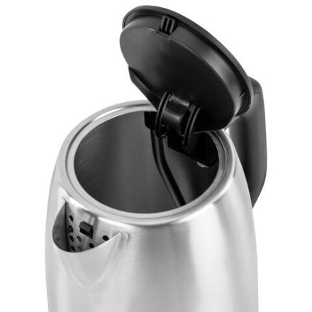 Чайник BRASSON (БРАССОН) KT-040, 1,7 л, 2200 Вт, индикатор уровня воды, сталь, черный, 455192