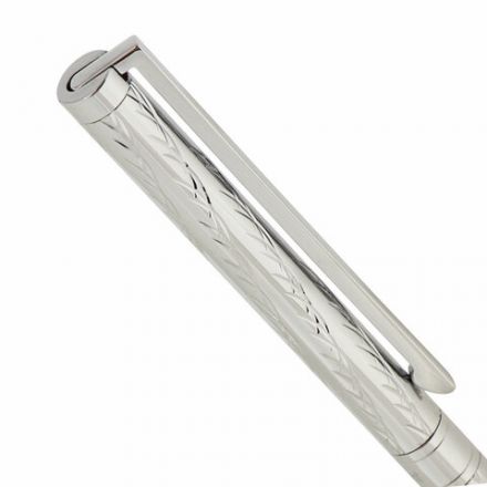 Ручка подарочная шариковая GALANT "ASTRON SILVER", корпус серебристый, детали хром, узел 0,7 мм, синяя, 143527