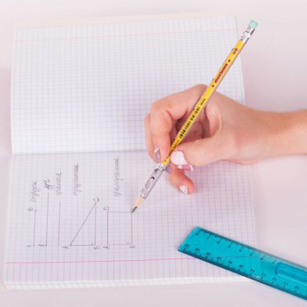 Карандаш чернографитный ЮНЛАНДИЯ "ЩЕНОК", 1 шт., HB, с ластиком, корпус ассорти, 181774