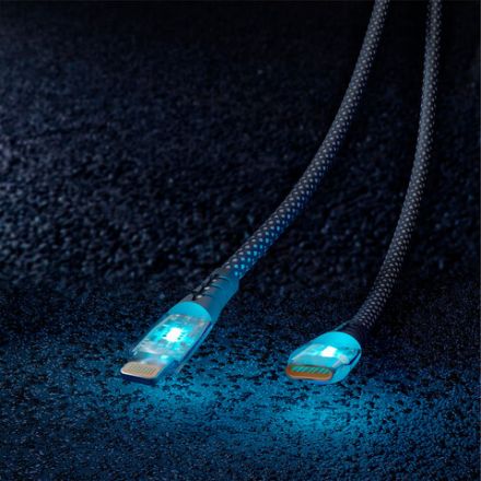 Кабель Type-C - Lightning, 1 м, 3 А, SMARTBUY, для быстрой зарядки и передачи данных, черный, PDTRANSP-BLACK