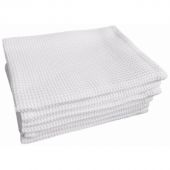 Полотенце вафельное 45х100 см 200 г/кв.м белое 10 штук в упаковке