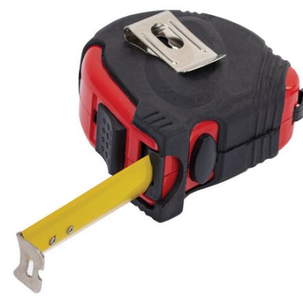 Рулетка измерительная 5 м х 19 мм, обрезиненный корпус, 3 фиксатора, ГРАНДМАСТЕР Ultra, 671352