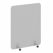 R-line Перегородка на металлических опорах, на роликах DP.R-120-150 Серый/Серый металл 1200*18*1500