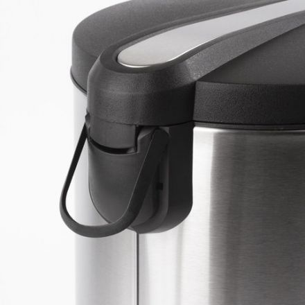 Ведро мусорное с педалью 12 литров "Modern", МАТОВОЕ, нержавеющая сталь, со съемным внутренним ведром, LAIMA, 232264