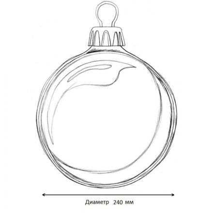 Шар 240мм (зеркально-красный),  513564