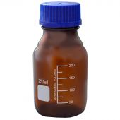 Банка 250мл с делениями, с навинчив. крышкой, темное стекло 10007206