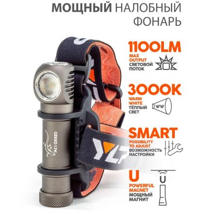 Фонарь налобный ЯРКИЙ ЛУЧ YLP GEKKO 1.1