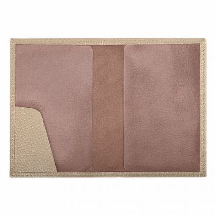 Обложка для паспорта натуральная кожа флоттер, кожаный уголок, бежевая, BRAUBERG, 238863 Обложка для паспорта натуральная кожа флоттер, кожаный уголок, бежевая, BRAUBERG, 238863