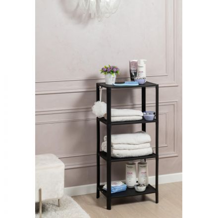Этажерка М_VIKEA 4-х ярусная, черный