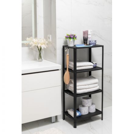 Этажерка М_VIKEA 4-х ярусная, черный