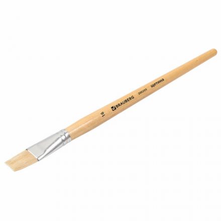 Кисть BRAUBERG, щетина, плоская, № 16, 200205
