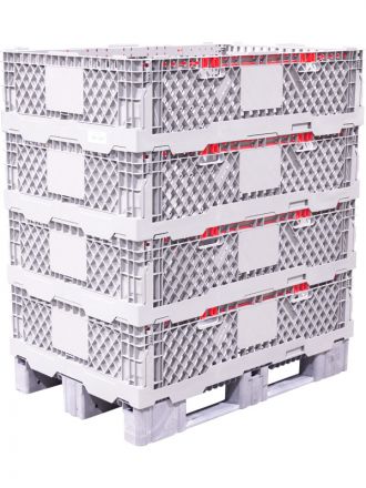 Паллетная рама штабелируемая 1200*800*300 серая c бортиками Паллетная рама штабелируемая 1200*800*300 серая c бортиками