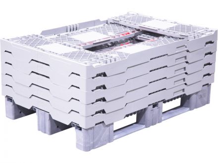 Паллетная рама штабелируемая 1200*800*300 серая c бортиками Паллетная рама штабелируемая 1200*800*300 серая c бортиками