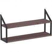 Полка TI_настен/настоль Комус Онега-8 150х600 мет чер/ЛДСП ясень анкор тем