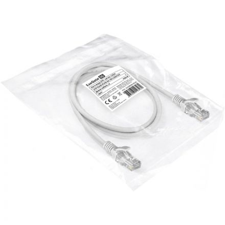 Патч-корд ExeGate UTP-RJ45-RJ45-5e-1M-LSZH-GY, 5e, 1м, серый <EX286381RUS