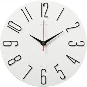Часы настенные d=30см, корпус  белый+черный Классика арт.3010-001