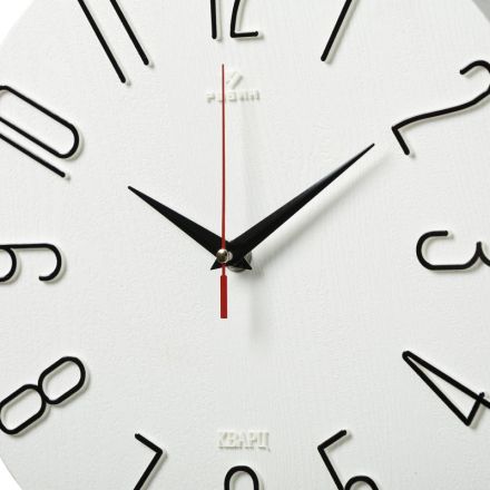 Часы настенные d=30см, корпус белый+черный Классика арт.3010-001 Часы настенные d=30см, корпус белый+черный Классика арт.3010-001