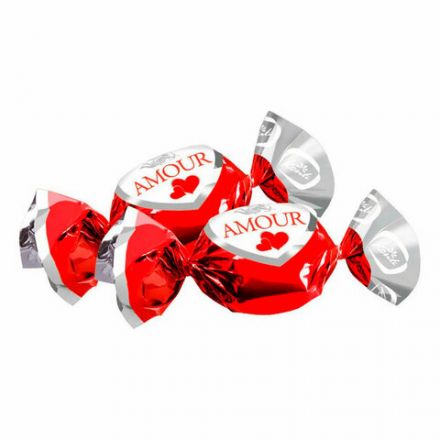 Конфеты глазированные KONTI "Amour" из мягкой нуги и карамели, 150 г, 17322
