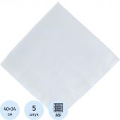 Салфетки хозяйственные нетканая микрофибра 34х40см 60г/м2 5шт/уп белая