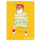 Тетрадь 60 л. в клетку обложка SoftTouch, бежевая бумага 70 г/м2, сшивка, В5 (179х250 мм), FOXY, BRAUBERG, 403815