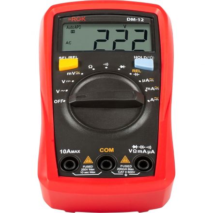 Мультиметр цифровой RGK DM-12 с поверкой (779630)
