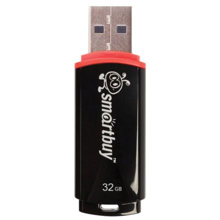 Флеш-диск 32 GB, SMARTBUY Crown, USB 2.0, черный, SB32GBCRW-K Флеш-диск 32 GB, SMARTBUY Crown, USB 2.0, черный, SB32GBCRW-K