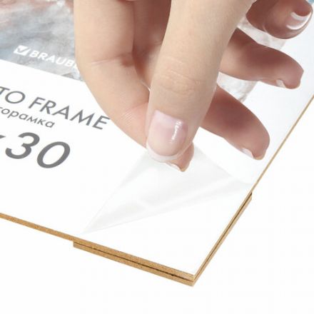 Рамка 21х30 см небьющаяся, КОМПЛЕКТ 3 шт., багет 29 мм, МДФ, BRAUBERG "Basic", черная, 391261