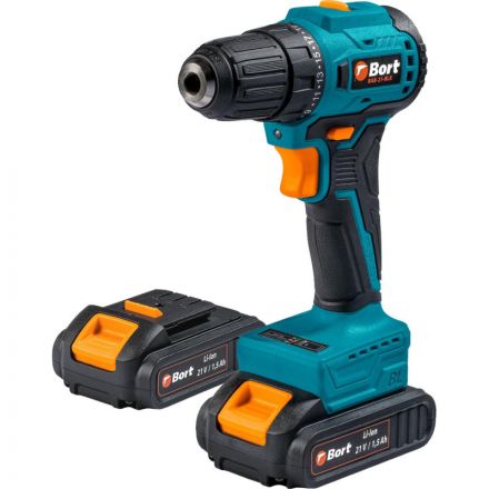 Дрель-шуруповерт аккум. бесщет. BORT BAB-21-BLK, 2АКБ(1,5Ач) (93413526)