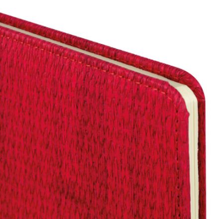 Еженедельник датированный 2026 МАЛЫЙ ФОРМАТ 95х155 мм, А6, BRAUBERG "Augustus", под кожу, красный, 117184