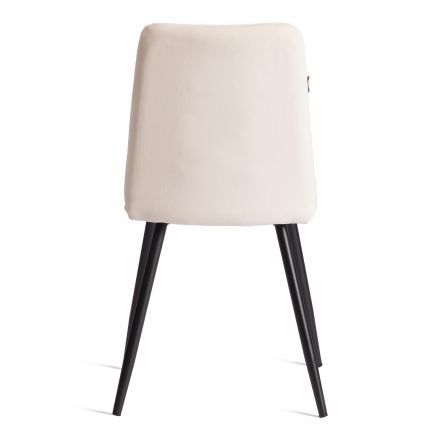 Стул обеденный Asti (2 шт. в упаковке) TREND, велюр, молочный/черный, 4 Стул обеденный Asti (2 шт. в упаковке) TREND, велюр, молочный/черный, 4