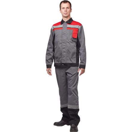 Костюм рабочий летний муж. л19-КБР сер/красн кур/бр (р.64-66) 170-176 Костюм рабочий летний муж. л19-КБР сер/красн кур/бр (р.64-66) 170-176