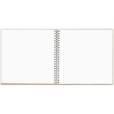 Скетчбук, белая бумага, 160 г/м2, плотная, 19х19 см, 60 л., гребень, твердая обложка, КРАФТ, BRAUBERG ART CLASSIC, 116366