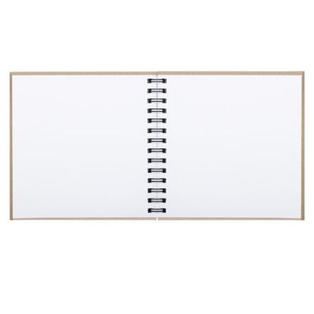 Скетчбук, белая бумага, 160 г/м2, плотная, 19х19 см, 60 л., гребень, твердая обложка, КРАФТ, BRAUBERG ART CLASSIC, 116366