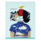 Дневник 1-11 кл. 48л. (твердый) Greenwich Line "Mood", иск. кожа, УФ-печать, нашивка с блестками, тон. блок, ляссе Дневник 1-11 кл. 48л. (твердый) Greenwich Line "Mood", иск. кожа, УФ-печать, нашивка с блестками, тон. блок, ляссе