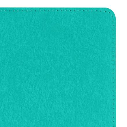 Бизнес-тетрадь на гребне А5 148x218 мм, BRAUBERG "Office PRO", под кожу, клетка, 80 л., бирюзовая, 111043