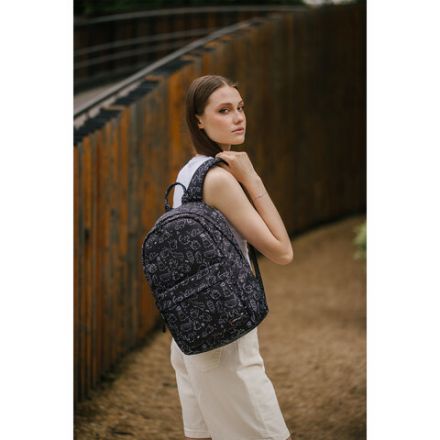 Рюкзак HEIKKI DREAM (ХЕЙКИ) универсальный, с карманом для ноутбука, эргономичный, "Crazy cats", 42х26х14 см, 273853