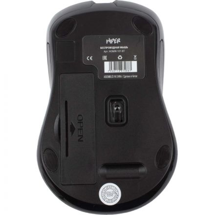 Мышь компьютерная HIPER (HOMW-101-BT)bluetooth/беспроводная/черная