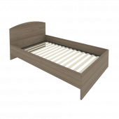 Light Кровать с ортопедическим основанием и изголовьем С-КИ-120 Вяз 1250*2050*900 Light Кровать с ортопедическим основанием и изголовьем С-КИ-120 Вяз 1250*2050*900