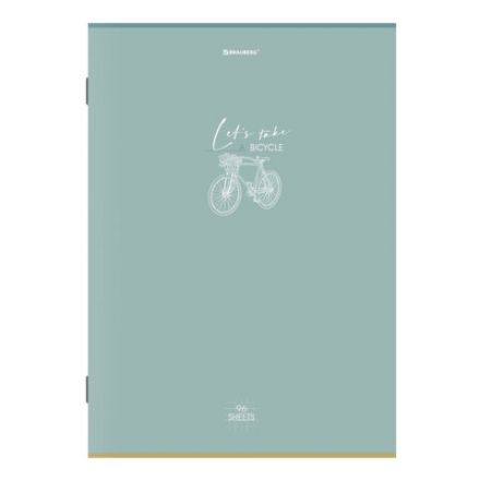 Тетрадь А4, 96 л., BRAUBERG, скоба, клетка, глянцевый лак, "Pastel", (микс в спайке), 405323