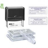 Штамп самонаборный NEW Printer C50-Set-F 8/6стр+рам 30х69мм 2кассы кор.черн