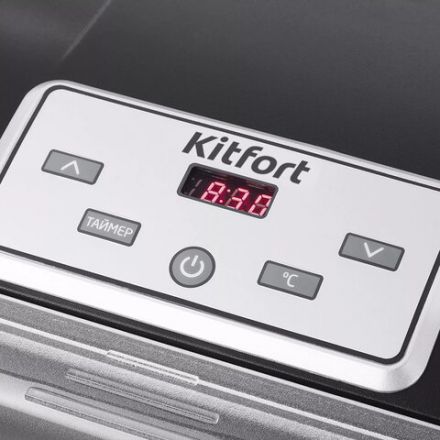 Сушилка для овощей KITFORT КТ-1908, 700 Вт, 18 поддонов, электронное управление, черная/серебристая