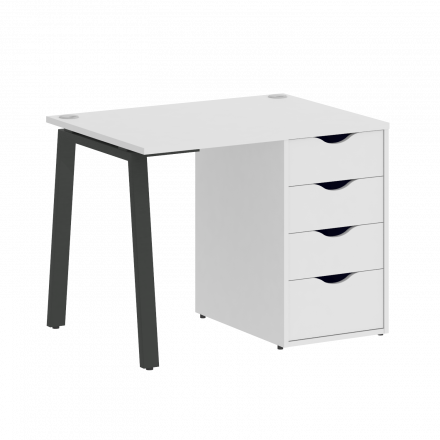 Home Office Стол письменный VR.SP-3-98.4.A Белый/Антрацит металл 980*720*750 Home Office Стол письменный VR.SP-3-98.4.A Белый/Антрацит металл 980*720*750