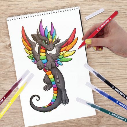 Фломастеры ЮНЛАНДИЯ 6 цветов "КЛАССНЫЕ!", вентилируемый колпачок, ПВХ, 152477