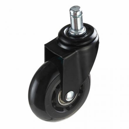 Колеса (ролики) BRABIX для кресла мягкие, резиновые, d 64 мм, КОМПЛЕКТ 5 шт., шток d 11 мм, в коробе, 533087