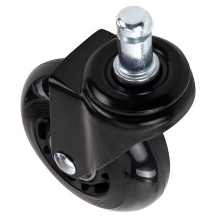 Колеса (ролики) BRABIX для кресла мягкие, резиновые, d 64 мм, КОМПЛЕКТ 5 шт., шток d 11 мм, в коробе, 533087