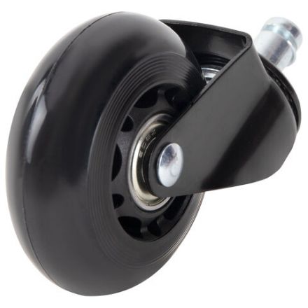 Колеса (ролики) BRABIX для кресла мягкие, резиновые, d 64 мм, КОМПЛЕКТ 5 шт., шток d 11 мм, в коробе, 533087