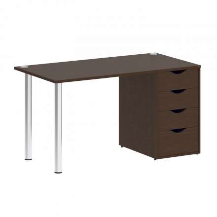 Home Office Стол письменный VR.SP-3-138.4 Венге/Хром опоры 1380*720*750