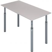 Стол MET_ученический Комус Мебель 2-мес.3-7р.г. на кр.оп. серый/серый
